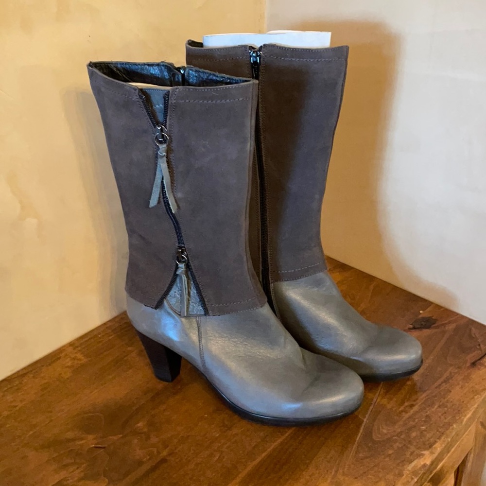 Brand new leather and suede boots